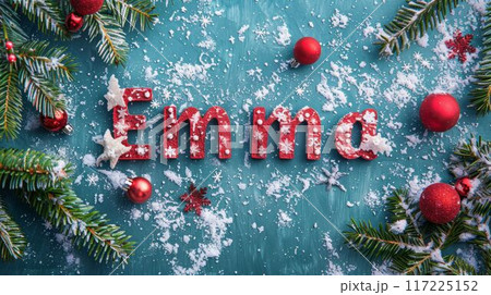 Christmas personalized postcard perfect for decor. 117225152