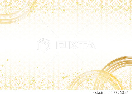 金・高級感・和柄背景　敬老の日	 117225834