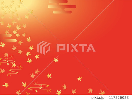 背景素材-秋紅葉2024-2ベク 117226028