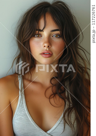 Gorgeous Brunette with Enchanting Brown Eyes Gorgeous Brunette with Enchanting Brown Eyes 117226761