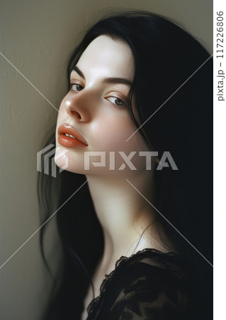 Timeless Charm: Exquisite 20-Year-Old with Classic Features 117226806