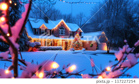 Enchanting Christmas Illumination: Home Exterior 117227254
