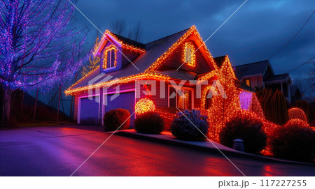 Sparkling Christmas Lights: Festive Home Decor 117227255