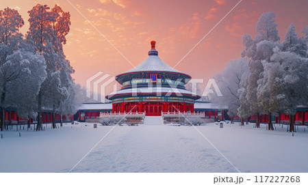 Serene Winter Views: Beijing's Temple of Heaven 117227268
