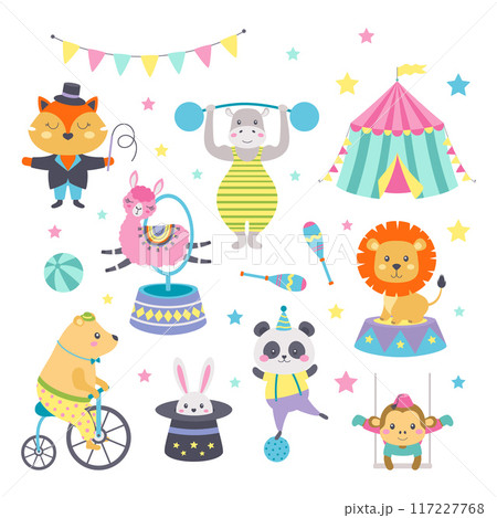 cute circus character set cute circus character set 117227768