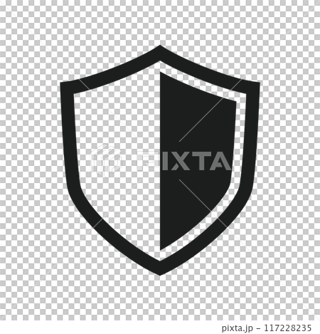 Security shield icon, privacy protection related icon 117228235