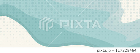 horizontal background wavy lines. Pastel color Aquamarine, turquoise. Vector template for design. 117228464