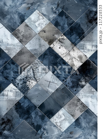 Seamless background of digital noise and glitch textures in grays and blues 117228533