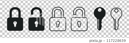 鑰匙圖標，隱私保護相關圖標 117228639