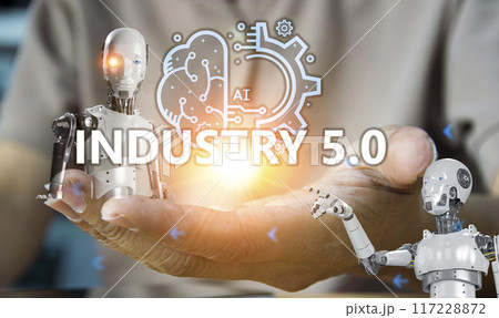 The concept of using artificial intelligence to control the system, industry using artificial intelligence,industry 5.0 The concept of using artificial intelligence to control the system, industry using artificial intelligence,industry 5.0 117228872