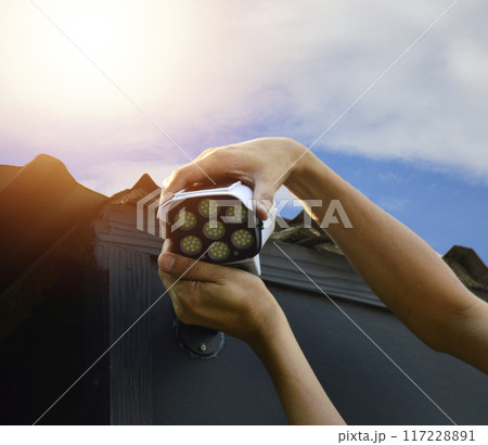Solar energy lamps, clean energy, reduce global warming. 117228891