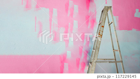 blue pink wall pictures unfinished paint blue pink wall pictures unfinished paint 117229145