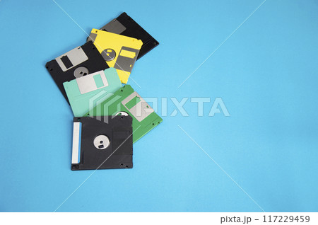 Floppy disks were popular around the world in the 90s. The early days of recording technology 117229459