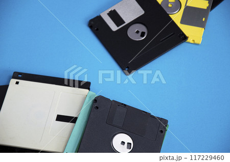 Floppy disks were popular around the world in the 90s. The early days of recording technology Floppy disks were popular around the world in the 90s. The early days of recording technology 117229460