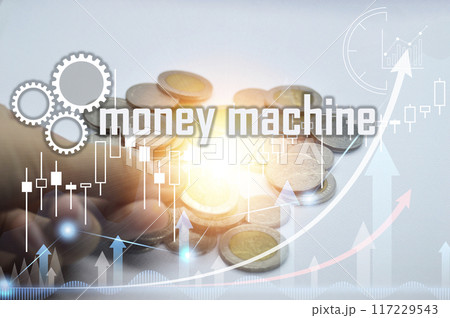 The concept of financial business that is like a machine that generates money all the time, passive income 117229543