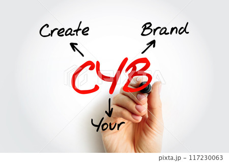 CYB - Create Your Brand acronym, business concept background 117230063