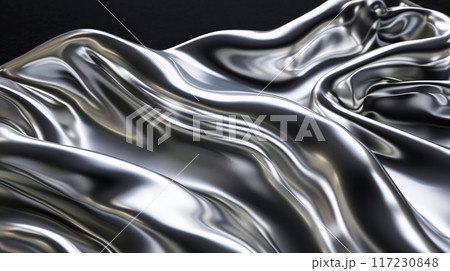 Sleek Silver Shine Against Darkness 117230848