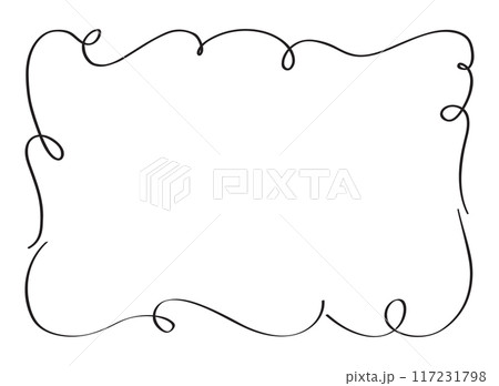 Doodle Horizontal Frame, Hand Drawn Border 117231798