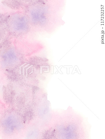 Watercolor card template. Abstract stains texture in subtle pink hues with blank copy space for text. Dreamy light mauve hand painted background for invitation, save the date, wedding, postcard, quote 117232257