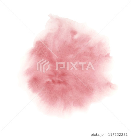 Watercolor card template. Abstract stains texture in subtle red hues with blank copy space for text. Dusty pink hand painted background for invitation, save the date, wedding, postcard, quotes 117232281