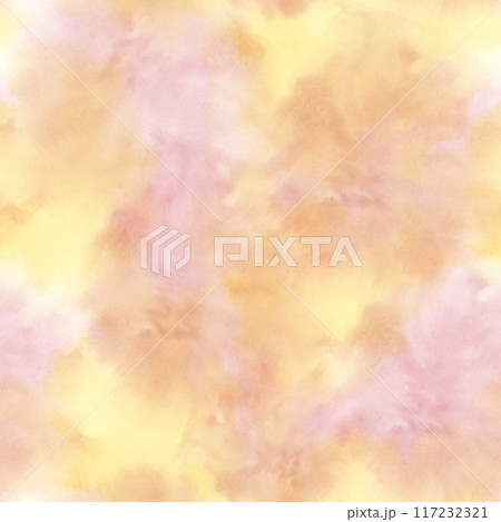 Abstract yellow and pink stains seamless pattern. Watercolor continuous hand painted backdrop. Fabric print design for gentle sunlit vibe. Background template for textile, paper, stationery Abstract yellow and pink stains seamless pattern. Watercolor continuous hand painted backdrop. Fabric print design for gentle sunlit vibe. Background template for textile, paper, stationery 117232321