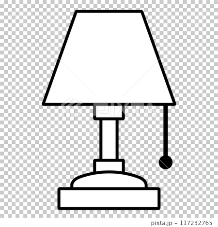 室內燈線描圖標 室內燈線描圖標 117232765