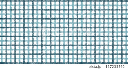 クレヨンで描く、ブルーグリーンの落ち着いたトーンのチェック模様 - 懐かしい色 クレヨンで描く、ブルーグリーンの落ち着いたトーンのチェック模様 - 懐かしい色 117233562