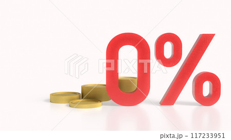 The red zero percent for Business concept 3d rendering. The red zero percent for Business concept 3d rendering. 117233951