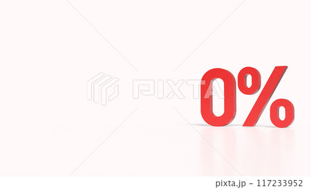 The red zero percent for Business concept 3d rendering. The red zero percent for Business concept 3d rendering. 117233952