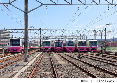 新京成車両基地くぬぎ山 全車種ラインナップ新京成電鉄電車 千葉県鎌ケ谷市くぬぎ山 新京成車両基地くぬぎ山 全車種ラインナップ新京成電鉄電車 千葉県鎌ケ谷市くぬぎ山 117235385