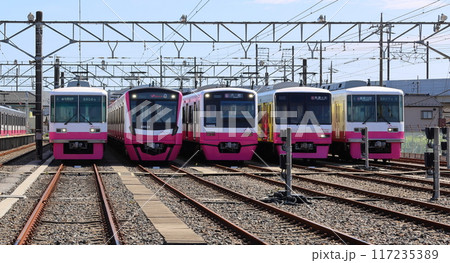 新京成車両基地くぬぎ山 全車種ラインナップ新京成電鉄電車 千葉県鎌ケ谷市くぬぎ山 新京成車両基地くぬぎ山 全車種ラインナップ新京成電鉄電車 千葉県鎌ケ谷市くぬぎ山 117235389