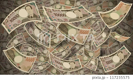お金　新一万円札が舞う 117235575