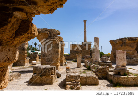 Ruins of Roman Baths of Antoninus at Tunisian site of Carthage Ruins of Roman Baths of Antoninus at Tunisian site of Carthage 117235689