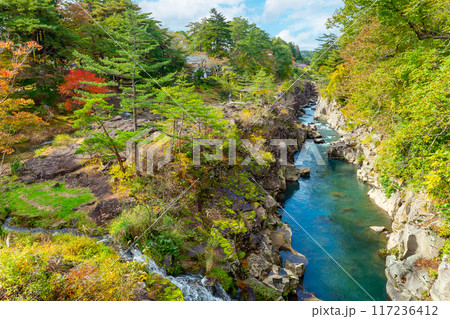 【岩手県一関市】伊達政宗が愛した奇岩が連なる絶景・厳美渓 117236412