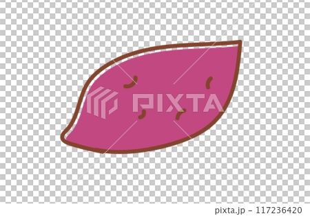 A simple hand-drawn illustration of autumn - sweet potato 117236420