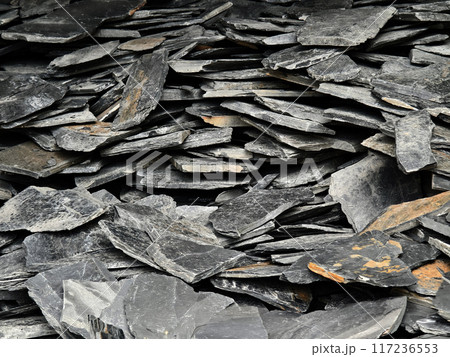 Stacked rocks showcasing natural material in construction 117236553