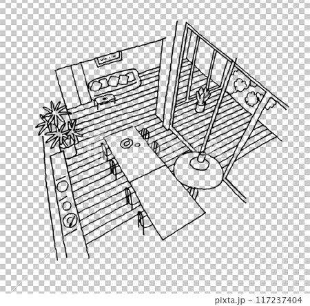 リビングの景色 117237404