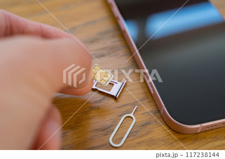 スマホのsim交換 117238144