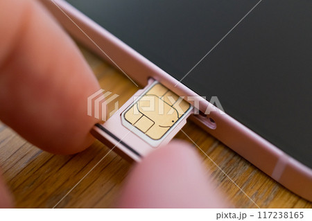 スマホのnanoSIMカード スマホのnanoSIMカード 117238165