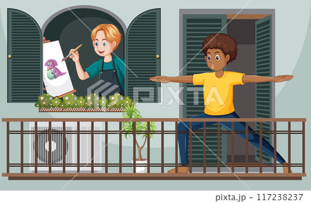 Balcony Activities and Creativity Balcony Activities and Creativity 117238237