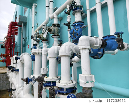 Header pipes valve zone and fire alarm control system at industrial plants 117238621