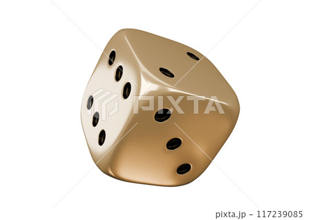 Casino gambling game. Gold luxury dice. 117239085