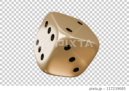 Casino gambling game. Gold luxury dice. 117239085