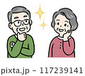 笑顔で明るく喜ぶシニア夫婦 117239141