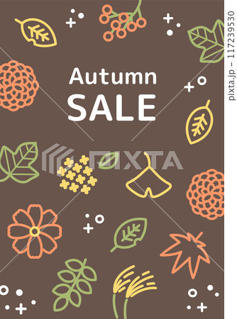 シンプルな秋の植物の背景_8 シンプルな秋の植物の背景_8 117239530