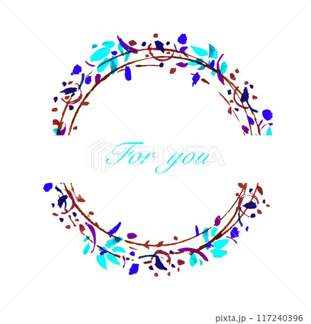 爽やかな水色のメッセージカード 117240396