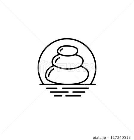 Stone balance yoga icon. Vector illustration design. 117240518