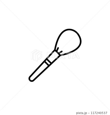 Makeup brush line vector icon. 117240537