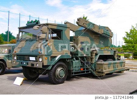 展示される陸上自衛隊の81式短距離地対空誘導弾 117241846