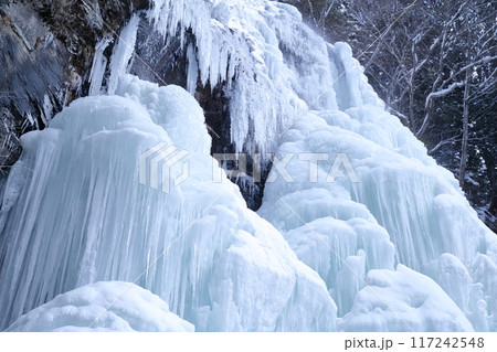 凍り付いた爆氷（清滝　長野県 大滝村） 117242548